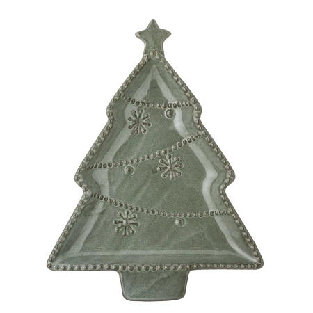 Alder Serving Plate, Green, Stoneware