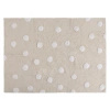 Dywan bawełniany Lorena Canals POLKA DOTS beżowy 160 x 120 cm