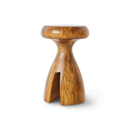 Stołek HKLIVING WOODEN brązowy