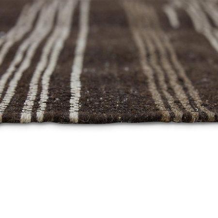 Striped woolen kelim brown (150x240cm)