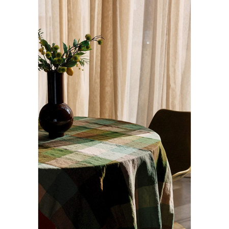 Vida check table cloth mint/olive (140x220cm)
