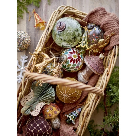 Anisa Ornament, Gold, Plastic