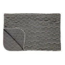 Pled w pasy Hübsch szaro biały