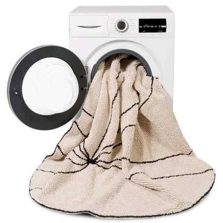 Dywan bawełniany Lorena Canals BEREBER STYLE beżowy Ø160 cm