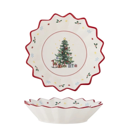 Naive Bowl, Red, Ceramic