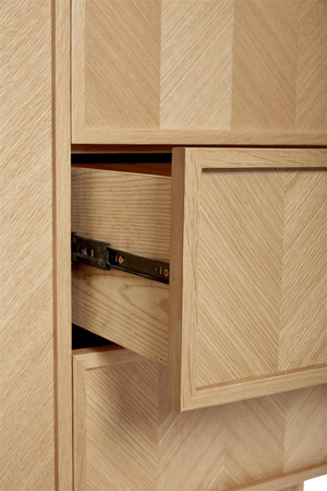 HÜBSCH HERRINGBONE cabinet natural size L