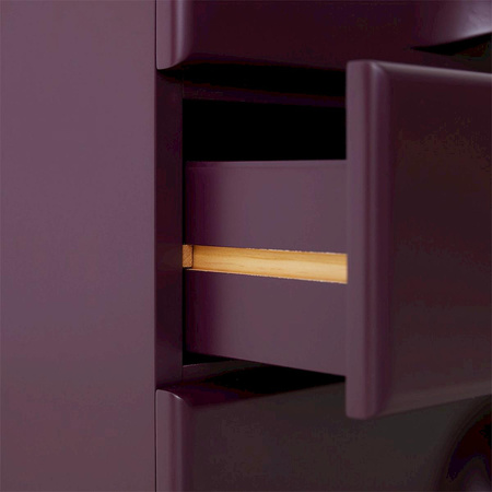 Chest of 3 drawers, mulberry