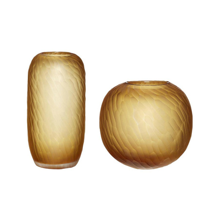 Set of 2 HÜBSCH brown vases