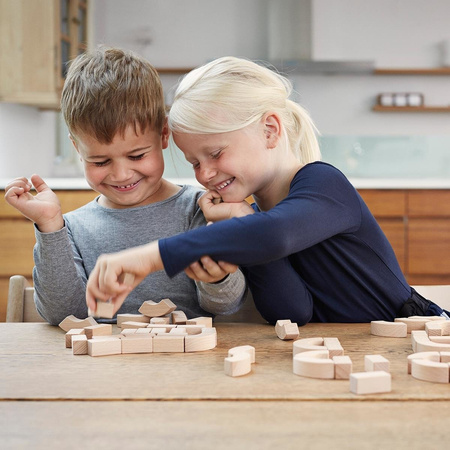 Dekoracja drewniana Kay Bojesen Alfabet naturalny