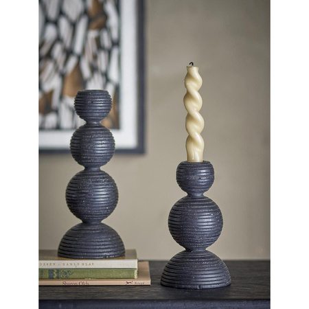 Kipp Candle Holder, Black, Pine