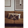 Velvet brown cushion (50x30cm)