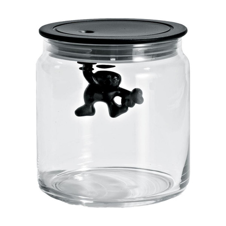 Hermetic jar with a figure inside ALESSI Gianni small white