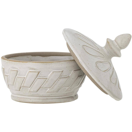 Pauline Jar w/Lid, Nature, Stoneware