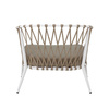 Cia Lounge Chair, White, Metal