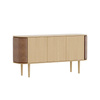 UMAGE TREASURES 3-door chest of drawers, oak eco-leather