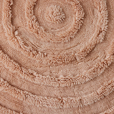 Round woolen rug soft pink (150x150cm)