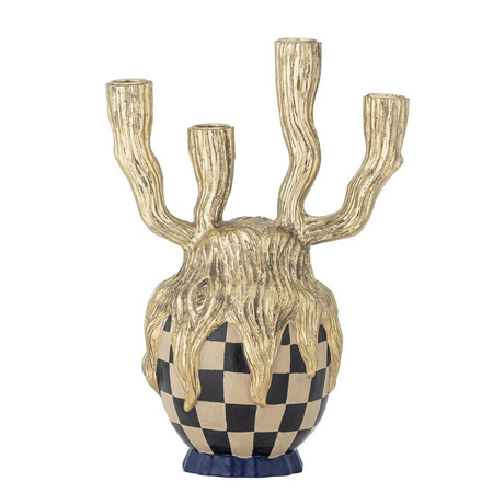 Medusa Candle Holder, Gold, Polyresin