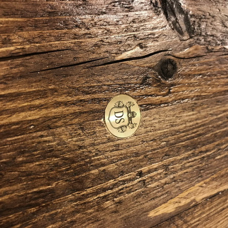 Serving tray DS MANUFAKTURA natural with gold handles