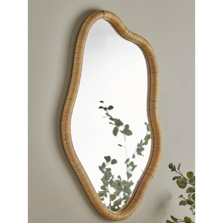 Ashlie Wall Mirror, Nature, Rattan