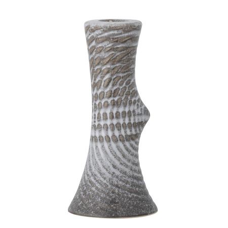 Raheem Candle Holder, Grey, Stoneware