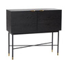 Chest of drawers on legs HÜBSCH BLACK (outlet)