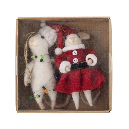 Peo Ornament, White, Wool