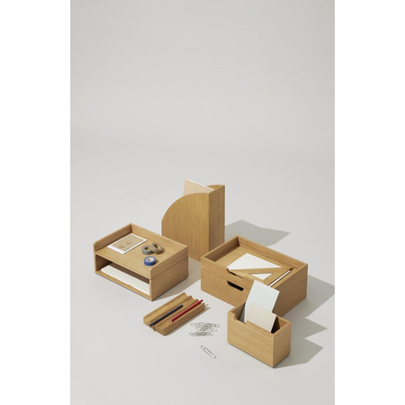 Pudełko do przechowywania Hübsch NOTE naturalne (zestaw 2)