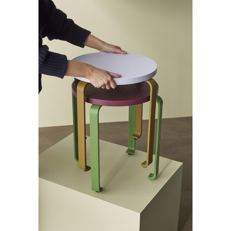 Smile Stool Light green/Orange