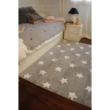 Dywan bawełniany Lorena Canals STARS szary 160 x 120 cm