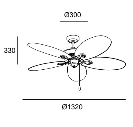 LEDS C4 PHUKET ceiling fan dark brown