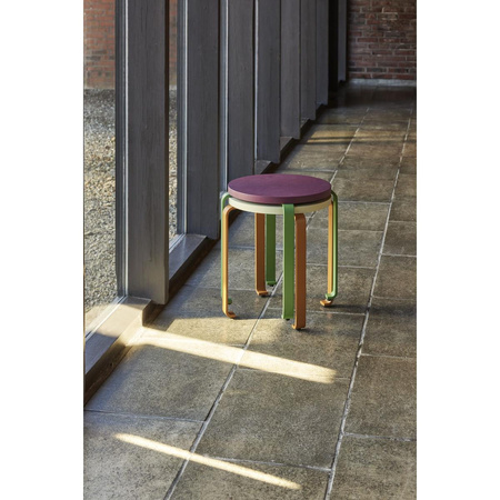 Smile Stool Burgundy/Green