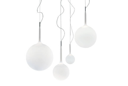 Castore Sospensione 140 -E14 ARTEMIDE Small white hanging lamp