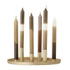Świecznik na 7 świec Bloomingville MAXIME złotych