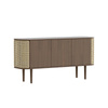 UMAGE TREASURES 3-door chest of drawers, dark oak, Viennese wickerwork