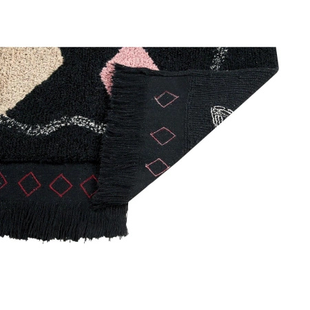 Dywan bawełniany Lorena Canals MEKNES czarny 140 x 200 cm