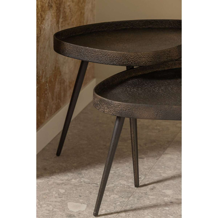 CRUDE antique brown table size M (outlet)