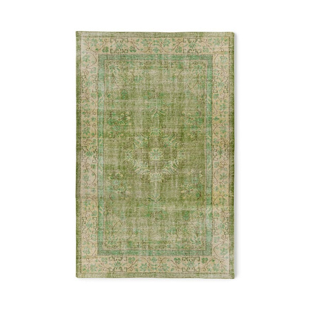 Wool knotted rug green (200x300)