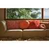 Round ripple cushion burgundy (35x35cm)