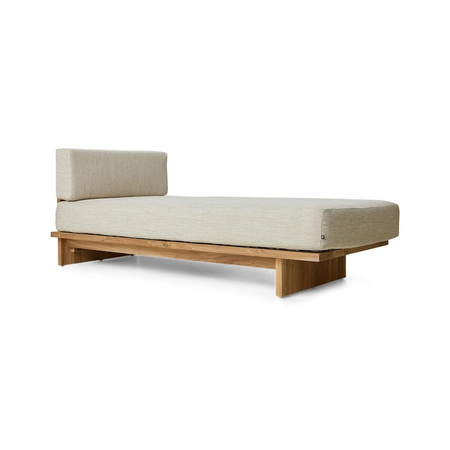 Leżanka ogrodowa z drewna tekowego hkliving TEAK naturalna