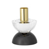 Etel Candle Holder, White, Glass
