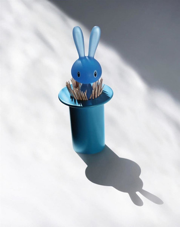 Pudełko na wykałaczki Królik Alessi Magic Bunny niebieski
