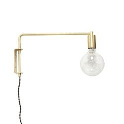 Lampa ścienna na ramieniu Hübsch złota