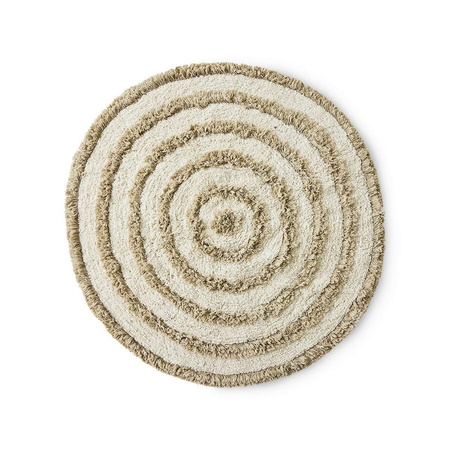 Round bath mat cream (120x120cm)