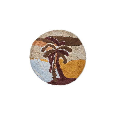 Okrągły dywan hkliving PALM BEACH wielokolorowy rozmiar 150x150 cm