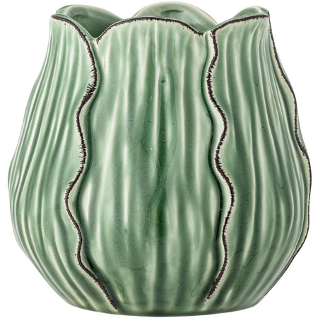 Elros Vase, Green, Stoneware