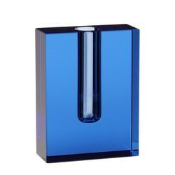Szklany wazon Hübsch BLUE niebieski