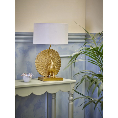 Lampa Stołowa Bloomingville PEACOCK złota