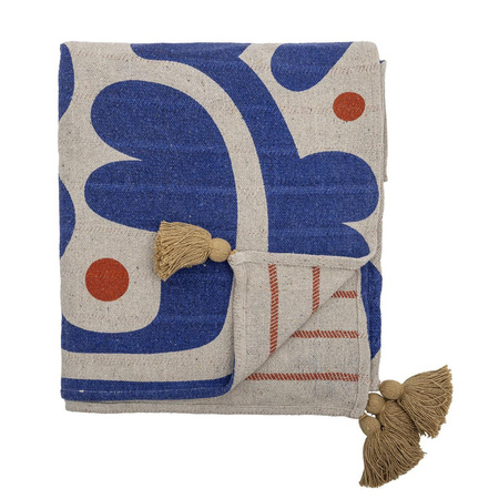 Eviaya Throw, Blue, Recycled Cotton