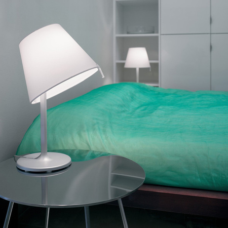Lampa stołowa nocna Artemide Melampo Notte srebrna