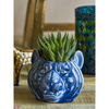 Abner Flowerpot, Blue, Stoneware